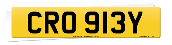 Registration number CRO 913Y